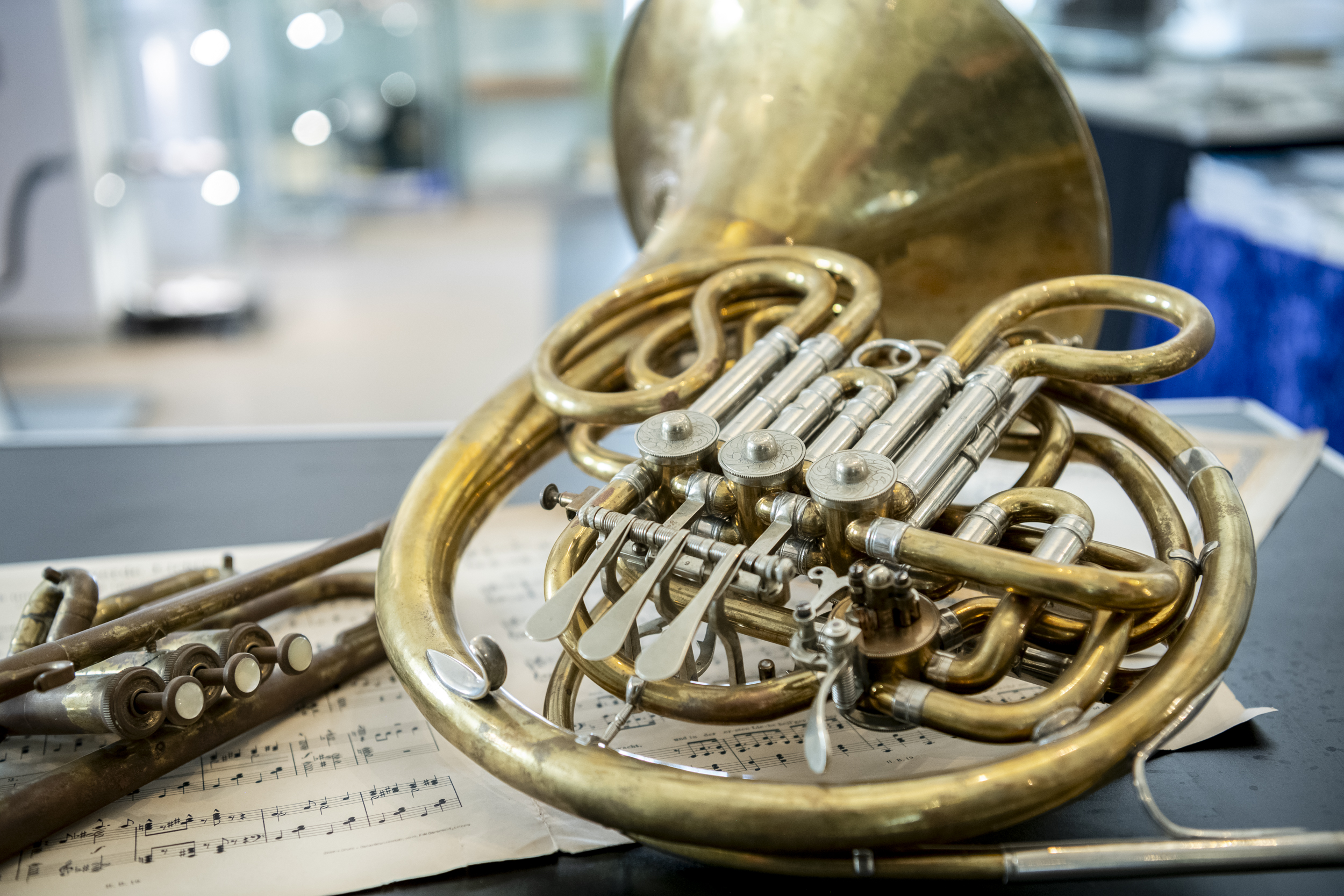 Doppelhorn der Musikinstrumentenfabrik Gebr. Alexander von 1915.